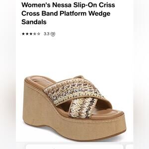 Zodiac Nessa Slip-On Platform Criss-Cross Sandals